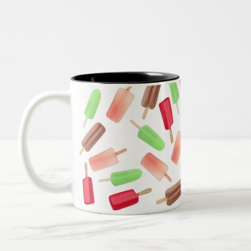Popsicle pattern Two_Tone coffee mug