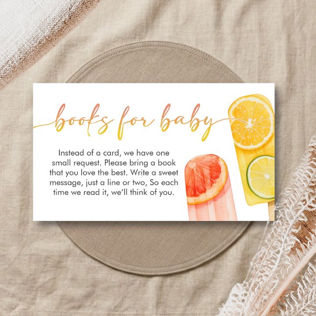 Popsicle Ready to Pop Baby Shower Books for Baby Enclosure Card (Popsicle Baby Shower Books for Baby)
