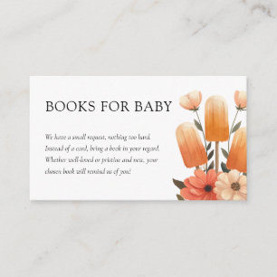 Popsicle Ready to Pop Baby Shower Books for Baby Enclosure Card