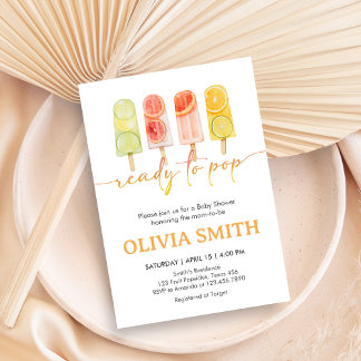 Popsicle Ready to Pop Baby Shower Invitation