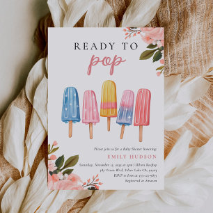 Popsicle Ready to Pop Baby Shower Invitation