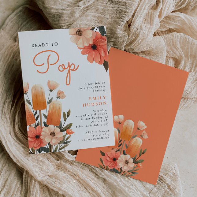 Popsicle Ready to Pop Baby Shower Invitation (Creator Uploaded)