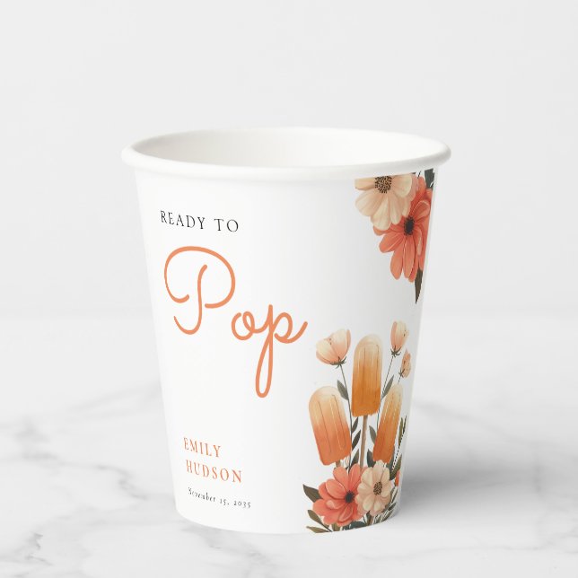 Popsicle Ready to Pop Baby Shower Paper Cups (Front)