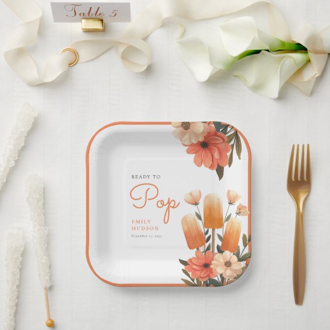 Popsicle Ready to Pop Baby Shower Paper Plates (Wedding)