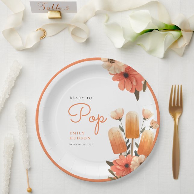 Popsicle Ready to Pop Baby Shower Paper Plates (Wedding)