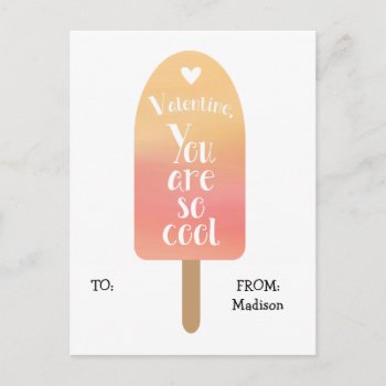 Popsicle School Classroom Valentine Cards For Kids by cbendel at Zazzle