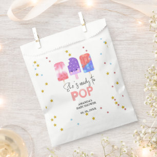 Popsicle She is ready to pop Baby Shower Favor Bag