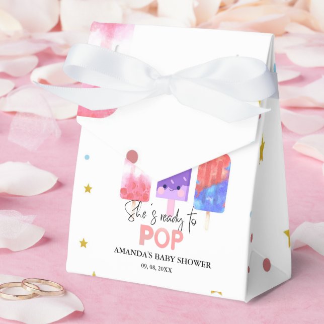 Popsicle  She is ready to pop Baby Shower Favor Boxes (Wedding)