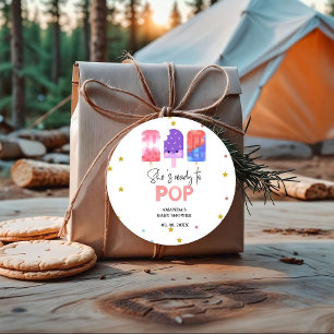 Popsicle She is ready to pop Baby Shower Favor Tags