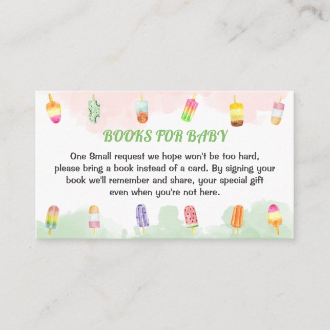 Popsicle She's Ready To Pop Books for Baby Enclosure Card (Front)