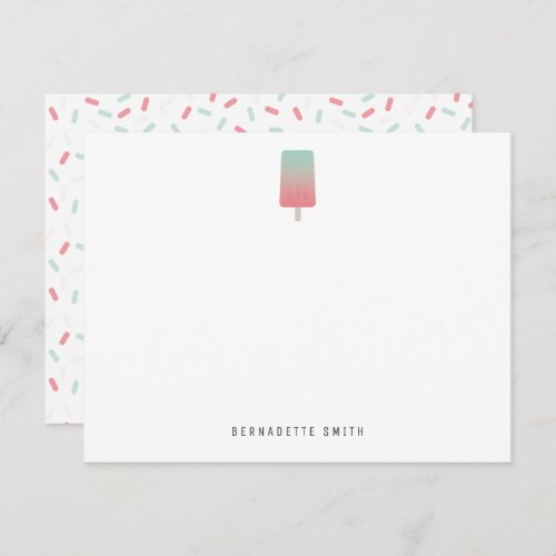 Popsicle Stationery Note Card