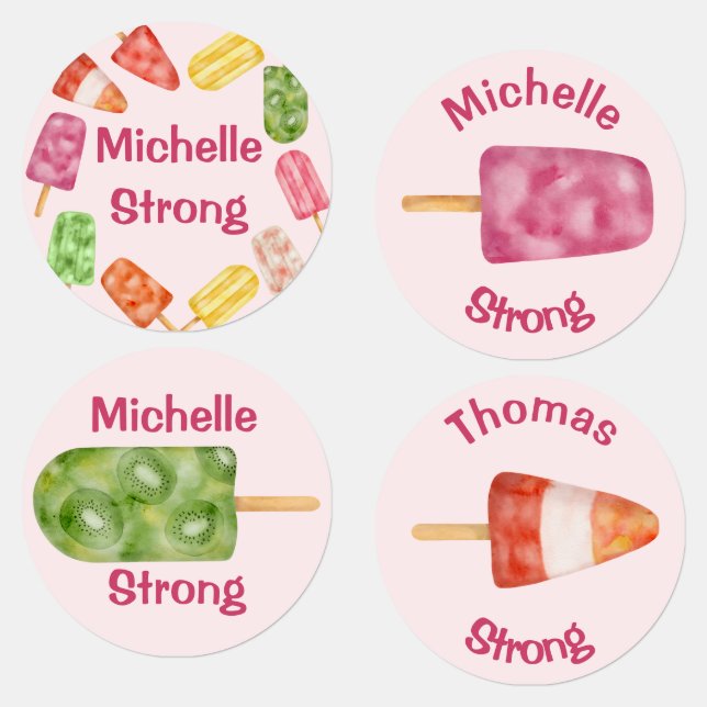 Popsicle Summer ice cream clothing label (Group)