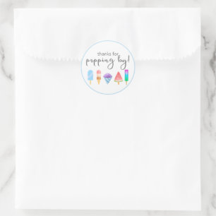 Popsicle Thank You Party Favor Stickers