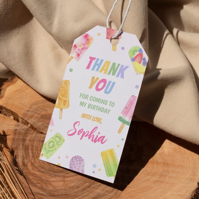 Popsicle Thank You Tag Birthday Baby Shower (Creator Uploaded)
