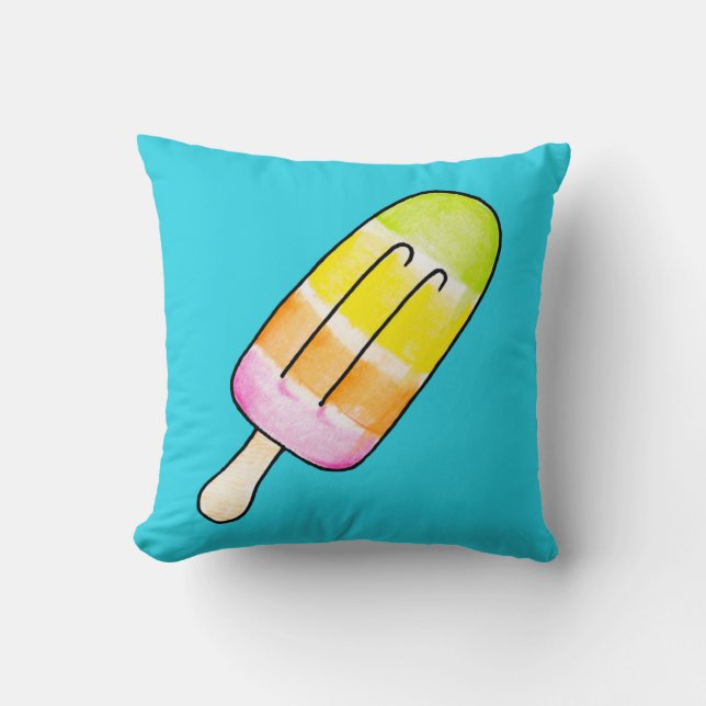 Popsicle Throw Pillow (Front)