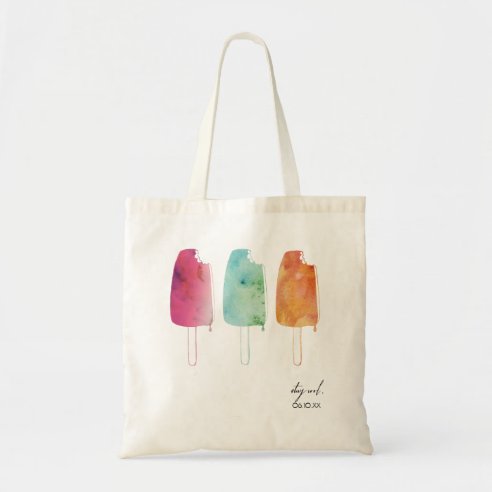 city tote with popsicle print