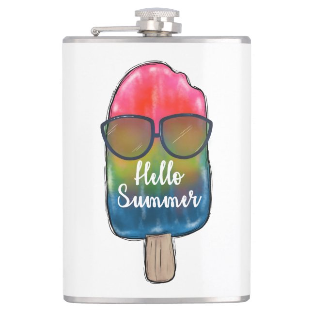 Popsicle Vinyl Wrapped Flask (Front)