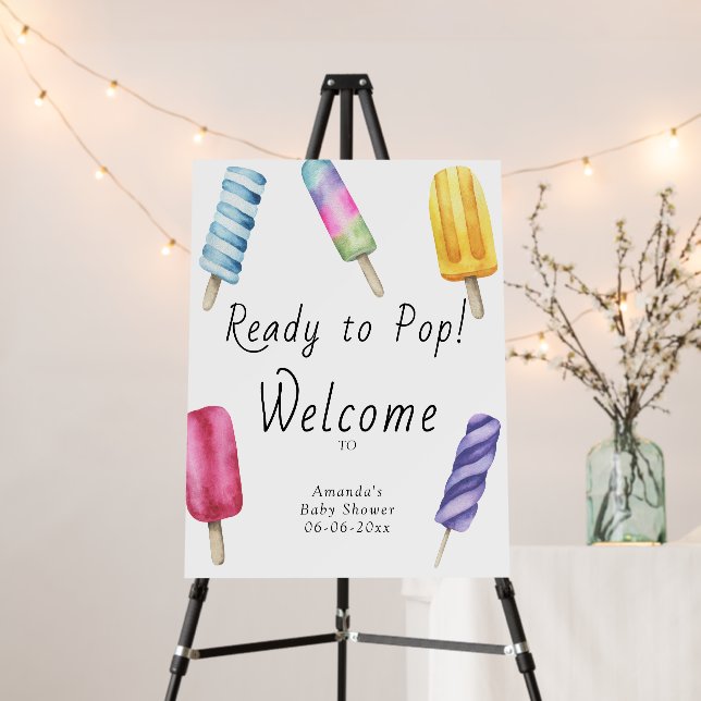 Popsicle Welcome baby shower party foam board (In Situ (Stand))