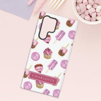 Popsicles and Cupcakes Pink  Samsung Galaxy S22 Ultra Case