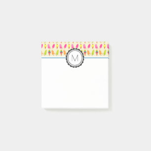 Popsicles and Ice Cream Personalized Monogram Post-it Notes