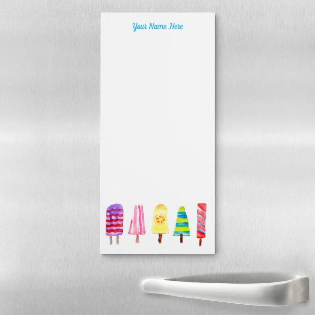 Popsicles Colorful Hand-Painted Chill Out Magnetic Notepad (In Situ)