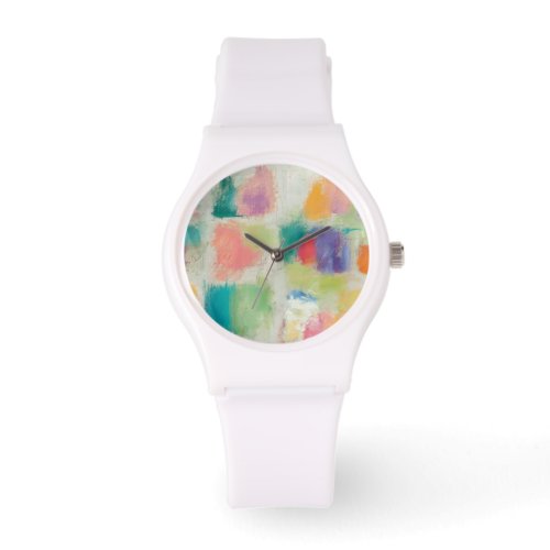 Popsicles Horizontal Stone Abstract Print Watch