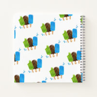 Popsicles Ice Cream Lolly Custom Sketchbook Notebook