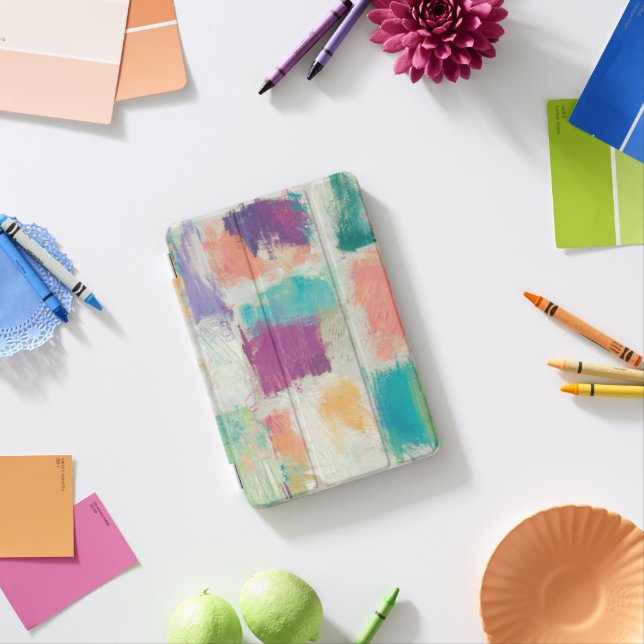 Popsicles II Stone Abstract Print | Mike Schick iPad Mini Cover (In Situ)