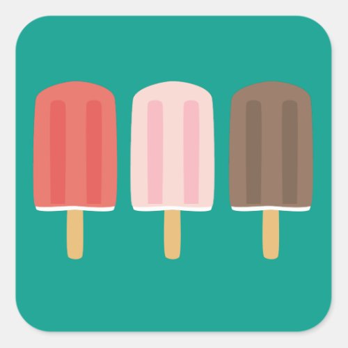 Popsicles Square Sticker