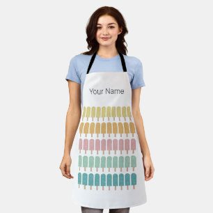 Popsicles Vintage Ice Cream Retro Summer Design Apron