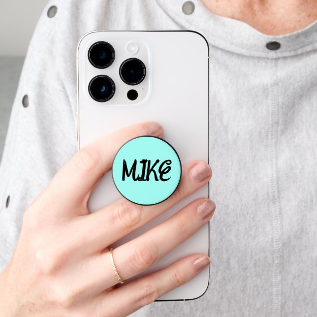 POPSOCKET BLUE CUSTOM NAME PHONE GRIP (Hand)