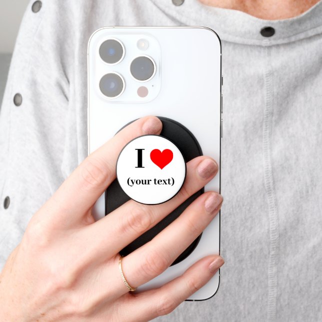 Popsocket - Custom I heart (your text)  (Hand)