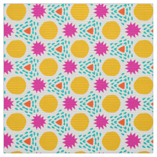 POPSTAR - Fun Modern Colorful Kid Geometric Shapes Fabric