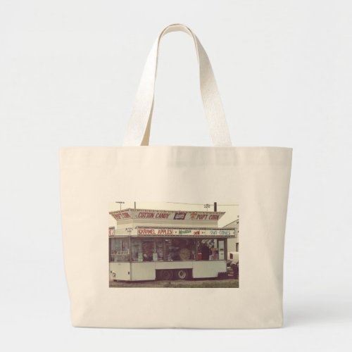 Popt Corn and Snow Cones Rural County Fair Large Tote Bag
