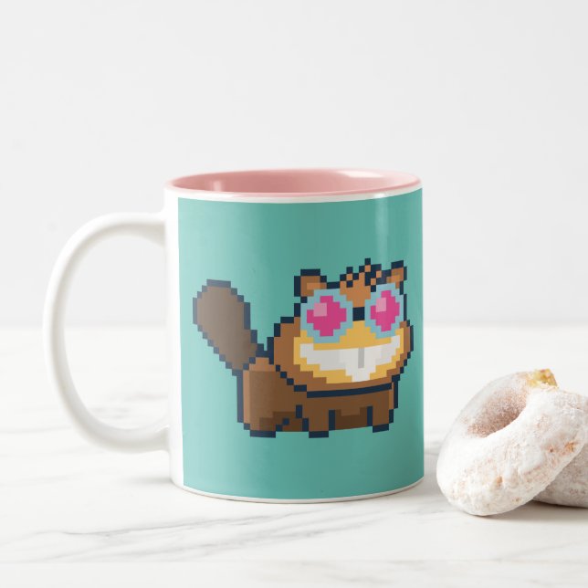 Poptropica 8-bit Pixel Mug (With Donut)