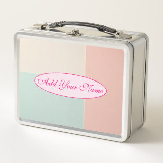 Popular Abstract Blush Pink Mint Collection Metal Lunch Box