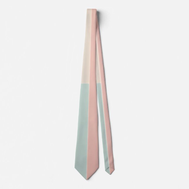 Popular Abstract Blush Pink Mint Collection Neck Tie (Front)