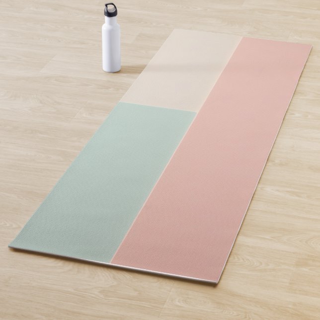 Popular Abstract Blush Pink Mint Collection Yoga Mat (In Situ)