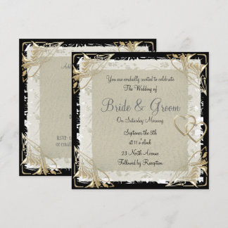 Popular and Elegant  Old Paper  Wedding Invitation