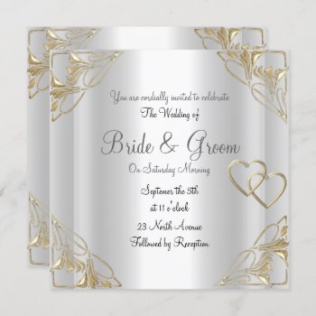 Popular And Elegant  Silver  Wedding Invitation by invitesnow at Zazzle