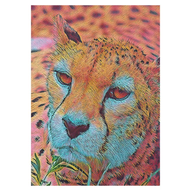popular Animals - Cheetah Tablecloth (Front)