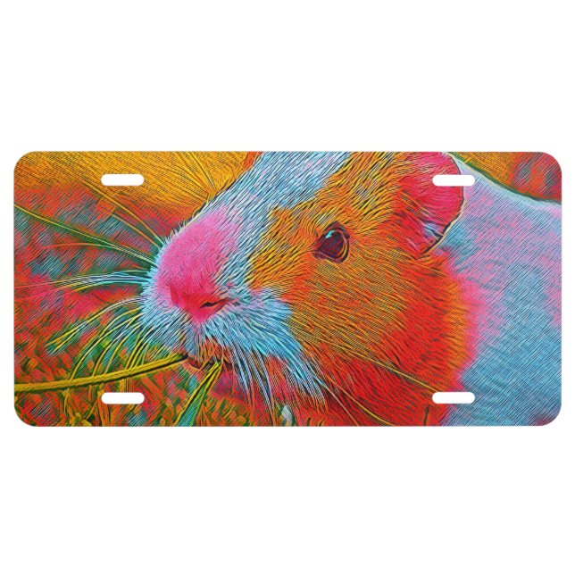 popular Animals - Guinea Pig License Plate (Front)