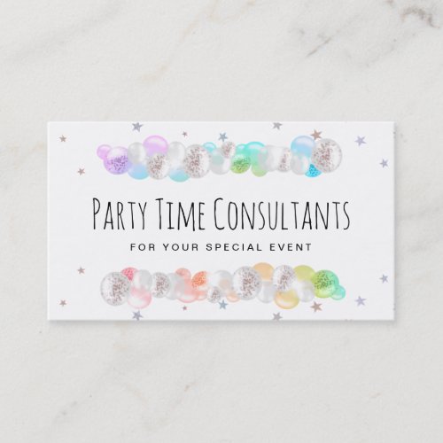  Popular Balloons Rainbow Party Event Planner Business Card