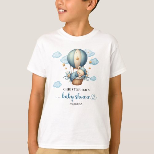 Popular bear theme Boy Baby Shower guest of honor T_Shirt