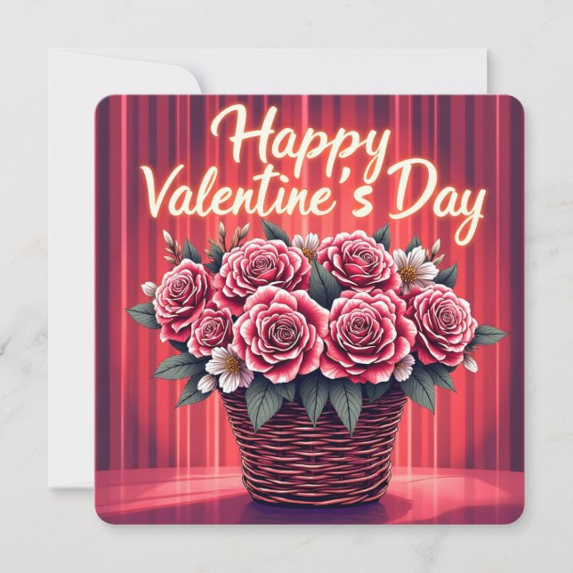 Popular Beautiful Luxury Floral Love Collection Holiday Card (Front)