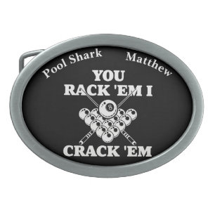 Popular Billiards Quote in Bold Design Belt Buckle