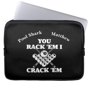 Popular Billiards Quote in Bold Design Laptop Sleeve