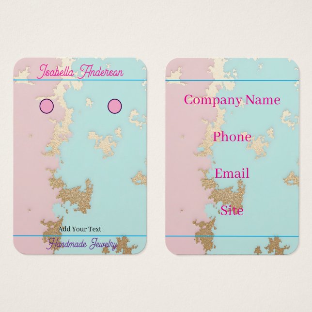 Popular Blush Pink Mint Gold Luxury Collection (Front & Back)