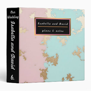 Popular Blush Pink Mint Gold Luxury Collection 3 Ring Binder