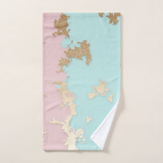 Popular Blush Pink Mint Gold Luxury Collection Bath Towel Set